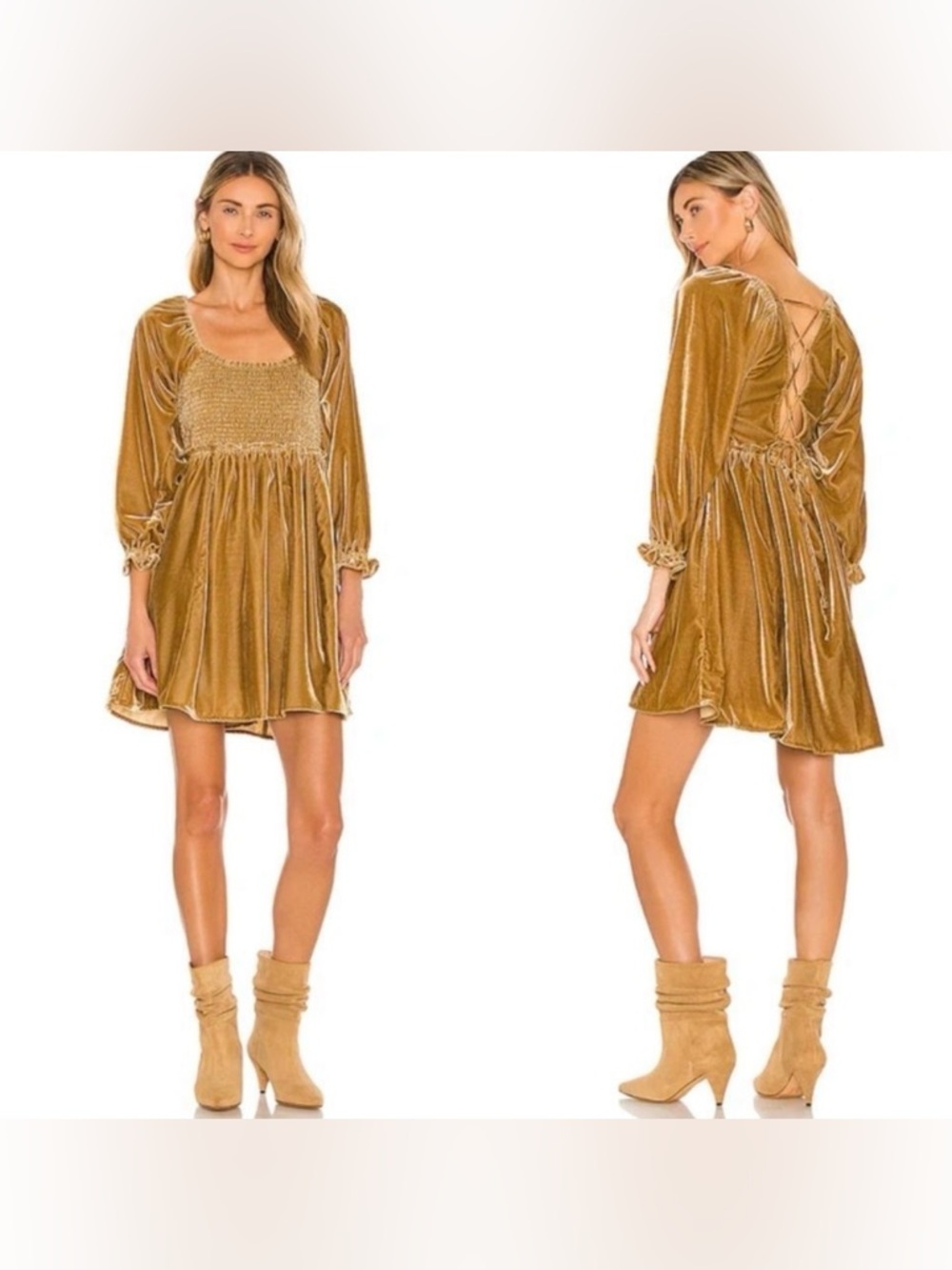 Free People Daphne Velvet Mini Dress